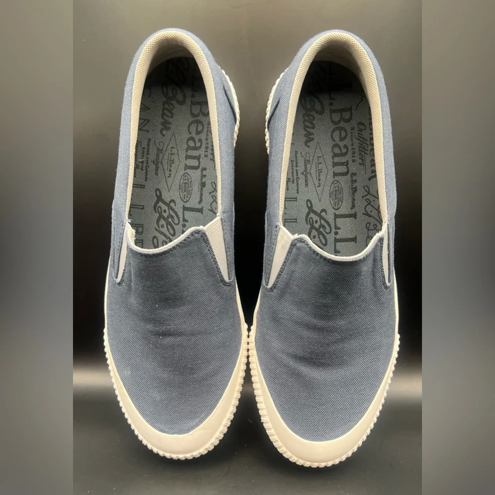 L.L. Bean Classic Blue Loafers Slip-On Comfort,Size:12, water marks on top toes - Picture 9 of 9
